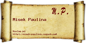 Misek Paulina névjegykártya